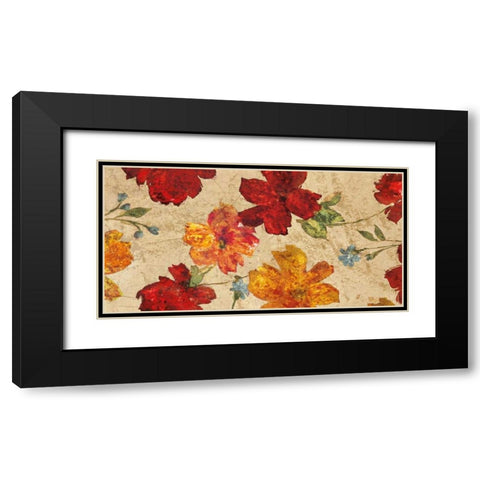 Fleurs du printemps Black Modern Wood Framed Art Print with Double Matting by Cleret, Audrey