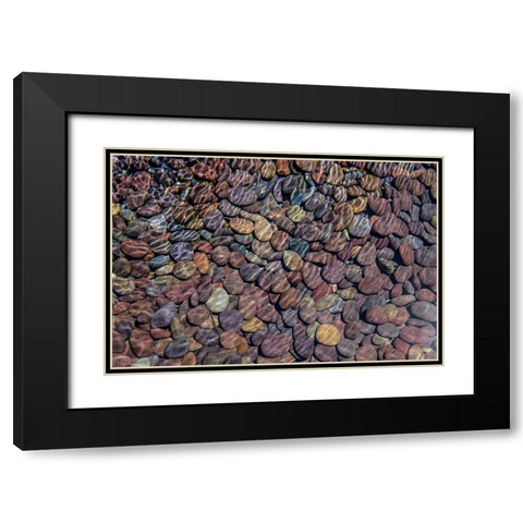 Colorful Stones II Black Modern Wood Framed Art Print with Double Matting by Markoff, Barbara