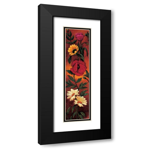 The Flower Garden I Black Modern Wood Framed Art Print with Double Matting by Francis, Brian