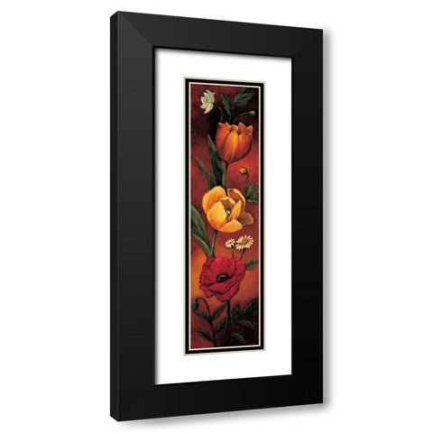 The Flower Garden II Black Modern Wood Framed Art Print with Double Matting by Francis, Brian