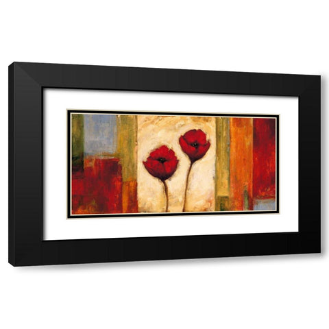 Poppies in Rhythm II Black Modern Wood Framed Art Print with Double Matting by Francis, Brian