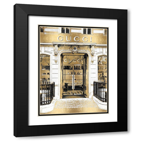 Designer Entrance VIII Black Modern Wood Framed Art Print with Double Matting by Blake, Madeline