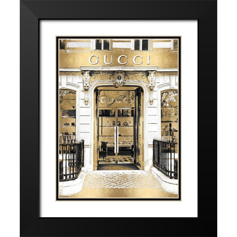 Designer Entrance VIII Black Modern Wood Framed Art Print with Double Matting by Blake, Madeline