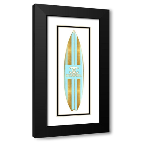 Fashion Surfboard III Black Modern Wood Framed Art Print with Double Matting by Blake, Madeline