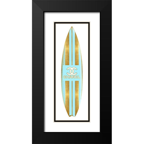 Fashion Surfboard III Black Modern Wood Framed Art Print with Double Matting by Blake, Madeline