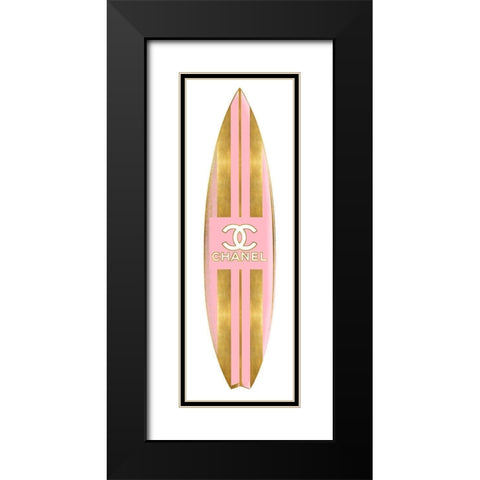 Fashion Surfboard IV Black Modern Wood Framed Art Print with Double Matting by Blake, Madeline