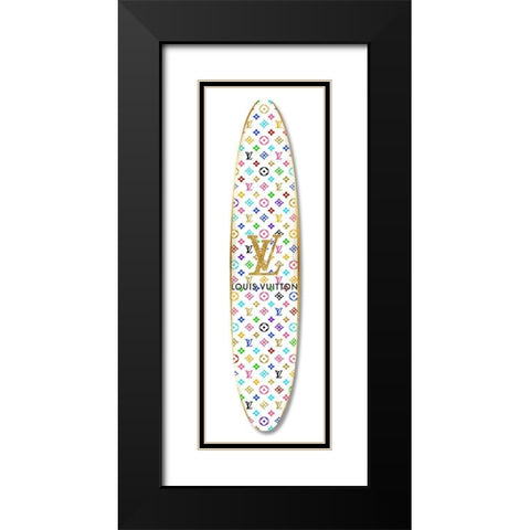 Fashion Surfboard France VI Black Modern Wood Framed Art Print with Double Matting by Blake, Madeline