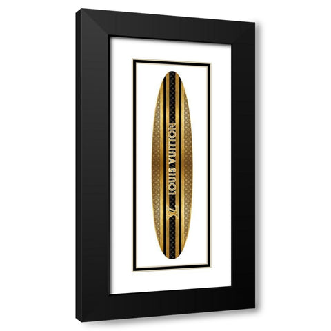 Fashion Surfboard France VII Black Modern Wood Framed Art Print with Double Matting by Blake, Madeline