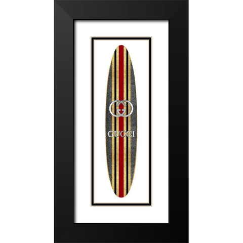 Fashion Surfboard Italy IV Black Modern Wood Framed Art Print with Double Matting by Blake, Madeline