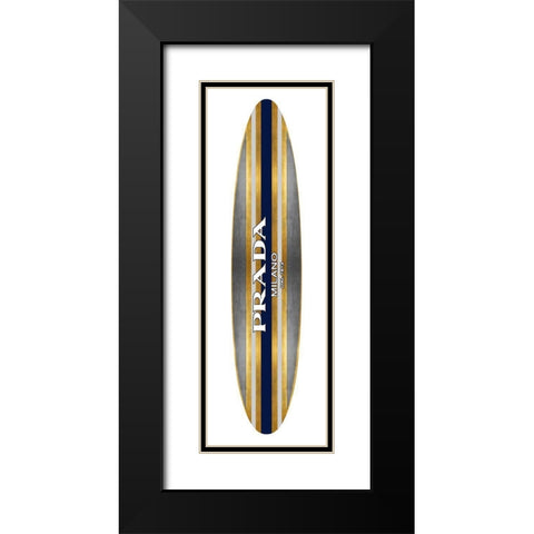 Fashion Surfboard Milan III Black Modern Wood Framed Art Print with Double Matting by Blake, Madeline