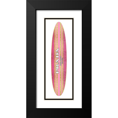 Fashion Surfboard Milan IV Black Modern Wood Framed Art Print with Double Matting by Blake, Madeline