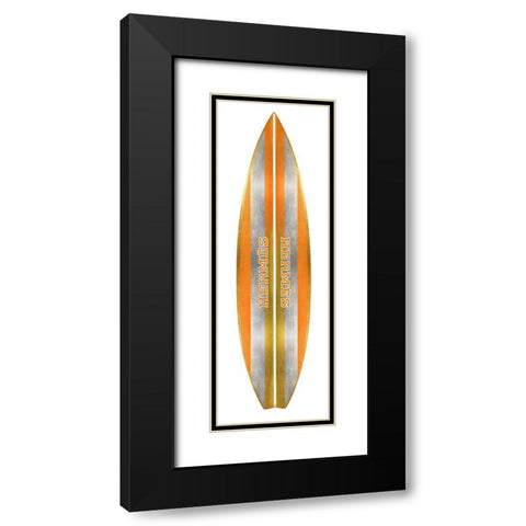 Fashion Surfboard Paris II Black Modern Wood Framed Art Print with Double Matting by Blake, Madeline