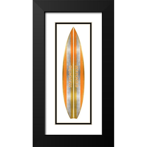 Fashion Surfboard Paris II Black Modern Wood Framed Art Print with Double Matting by Blake, Madeline