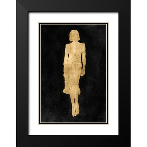 Fashion Figure Gold I Black Modern Wood Framed Art Print with Double Matting by Blake, Madeline
