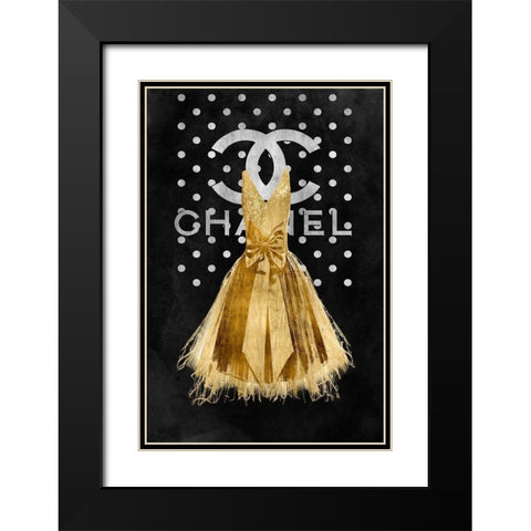Fashion Dress Gold Black Modern Wood Framed Art Print with Double Matting by Blake, Madeline
