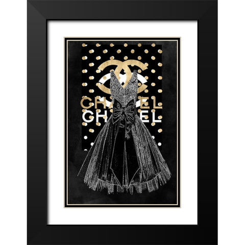Fashion Dress Black Black Modern Wood Framed Art Print with Double Matting by Blake, Madeline