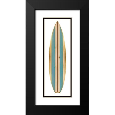 Surfboard I Black Modern Wood Framed Art Print with Double Matting by Blake, Madeline