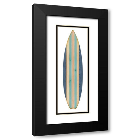 Surfboard III Black Modern Wood Framed Art Print with Double Matting by Blake, Madeline