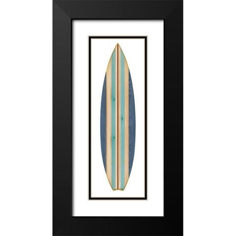 Surfboard III Black Modern Wood Framed Art Print with Double Matting by Blake, Madeline