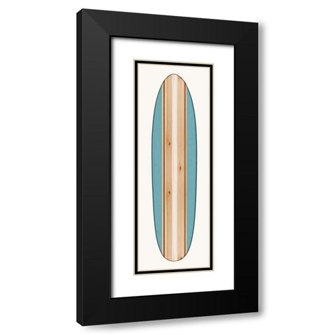 Vintage Surfboard I Black Modern Wood Framed Art Print with Double Matting by Blake, Madeline