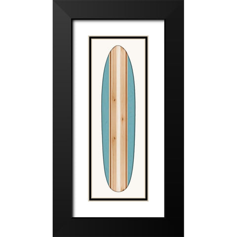 Vintage Surfboard I Black Modern Wood Framed Art Print with Double Matting by Blake, Madeline