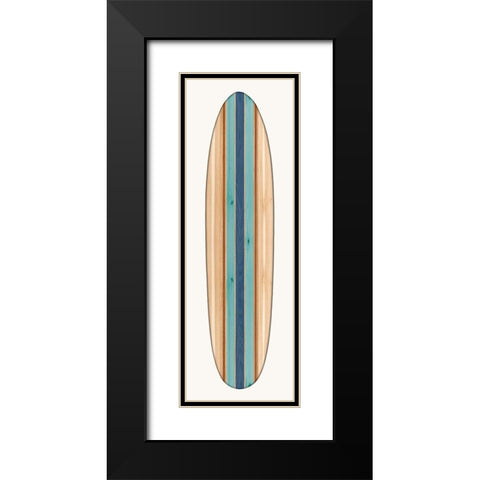 Vintage Surfboard II Black Modern Wood Framed Art Print with Double Matting by Blake, Madeline
