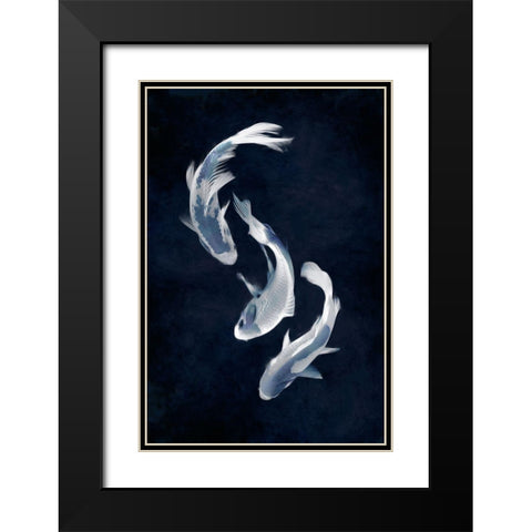Koi I Black Modern Wood Framed Art Print with Double Matting by Blake, Madeline