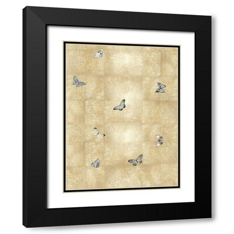 Butterflies in Flight I Black Modern Wood Framed Art Print with Double Matting by Blake, Madeline