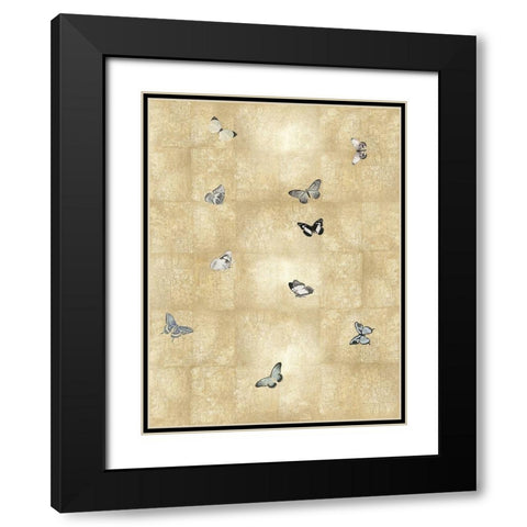 Butterflies in Flight II Black Modern Wood Framed Art Print with Double Matting by Blake, Madeline