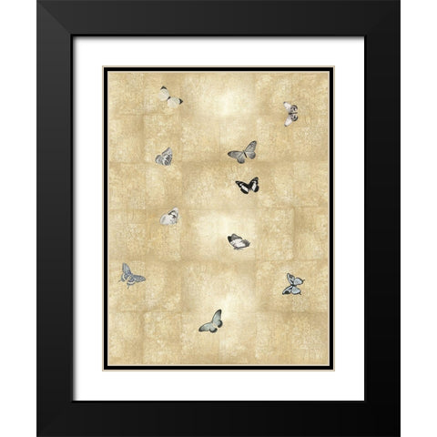 Butterflies in Flight II Black Modern Wood Framed Art Print with Double Matting by Blake, Madeline