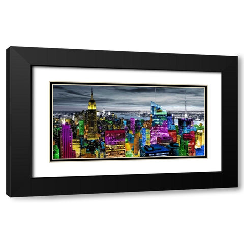 NYC In Living Color I Black Modern Wood Framed Art Print with Double Matting by Ames, Carly