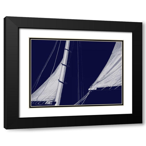Schooner Sails II Black Modern Wood Framed Art Print with Double Matting by Carter, Charlie