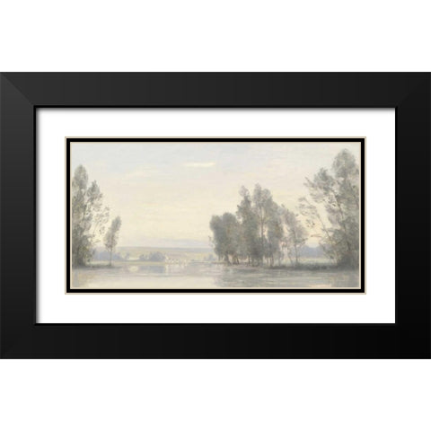 Morning Landscape Black Modern Wood Framed Art Print with Double Matting by McKee, Christy