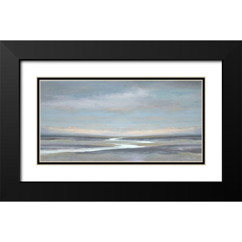 Riverbend II Black Modern Wood Framed Art Print with Double Matting by McKee, Christy