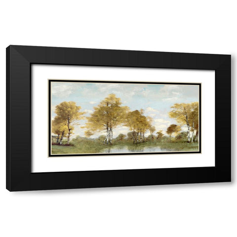 Golden Tree Pond IV Black Modern Wood Framed Art Print with Double Matting by McKee, Christy