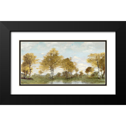 Golden Tree Pond IV Black Modern Wood Framed Art Print with Double Matting by McKee, Christy