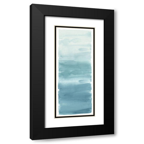 Aqua Blend Black Modern Wood Framed Art Print with Double Matting by Corbin, Allie
