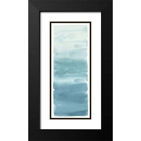 Aqua Blend Black Modern Wood Framed Art Print with Double Matting by Corbin, Allie