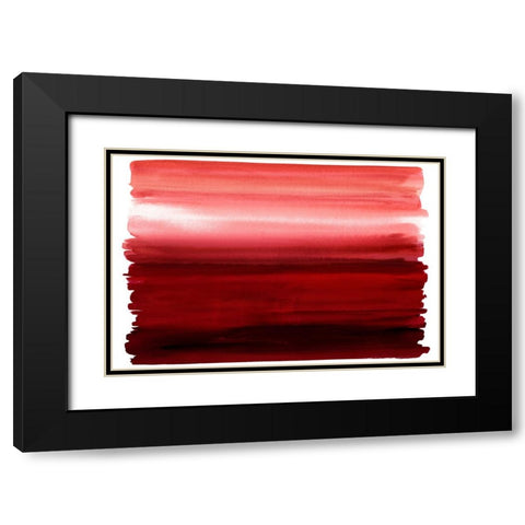 Ombre Red I Black Modern Wood Framed Art Print with Double Matting by Corbin, Allie