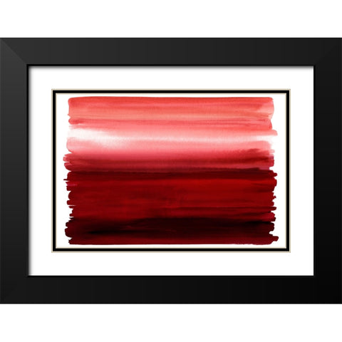 Ombre Red I Black Modern Wood Framed Art Print with Double Matting by Corbin, Allie