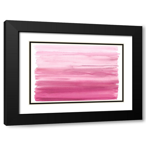 Ombre Pink Blush I Black Modern Wood Framed Art Print with Double Matting by Corbin, Allie