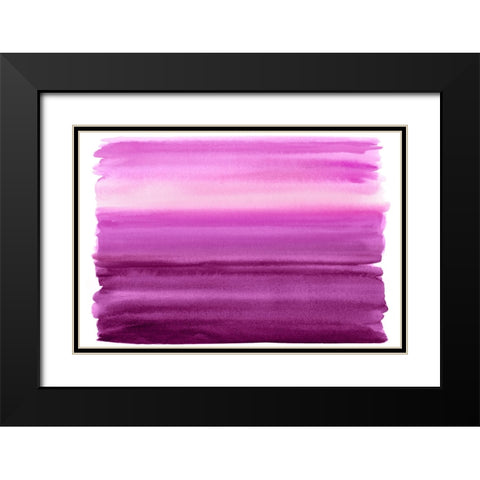 Ombre Pink I Black Modern Wood Framed Art Print with Double Matting by Corbin, Allie