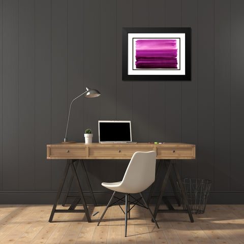 Ombre Magenta I Black Modern Wood Framed Art Print with Double Matting by Corbin, Allie
