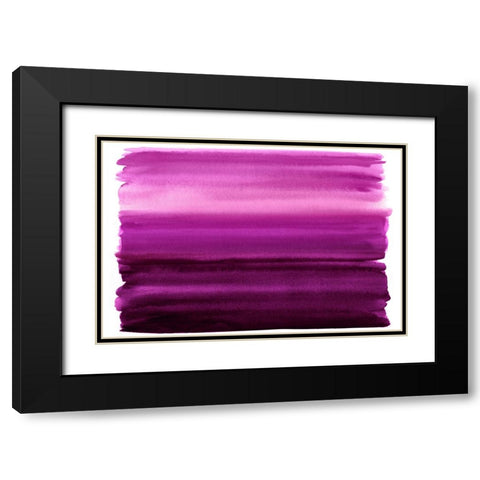Ombre Magenta I Black Modern Wood Framed Art Print with Double Matting by Corbin, Allie