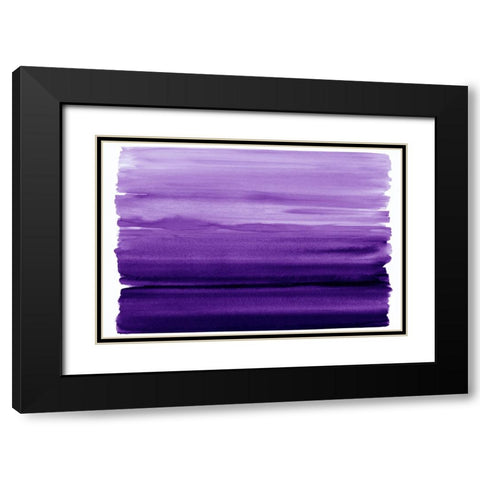 Ombre Purple I Black Modern Wood Framed Art Print with Double Matting by Corbin, Allie