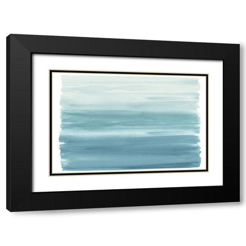 Ombre Acqua I Black Modern Wood Framed Art Print with Double Matting by Corbin, Allie