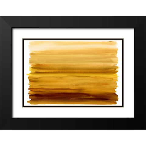 Ombre Amber I Black Modern Wood Framed Art Print with Double Matting by Corbin, Allie