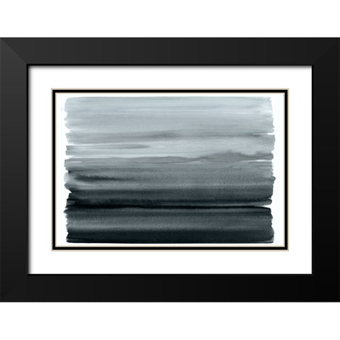 Ombre Gray I Black Modern Wood Framed Art Print with Double Matting by Corbin, Allie