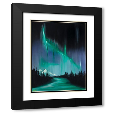 Collison I Black Modern Wood Framed Art Print with Double Matting by Klingeler, Christian