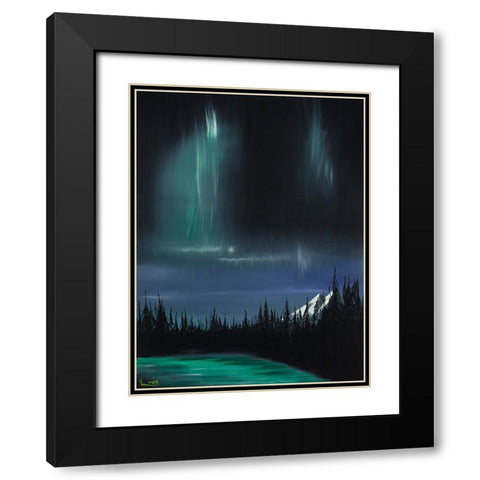 Collison II Black Modern Wood Framed Art Print with Double Matting by Klingeler, Christian